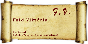 Feld Viktória névjegykártya